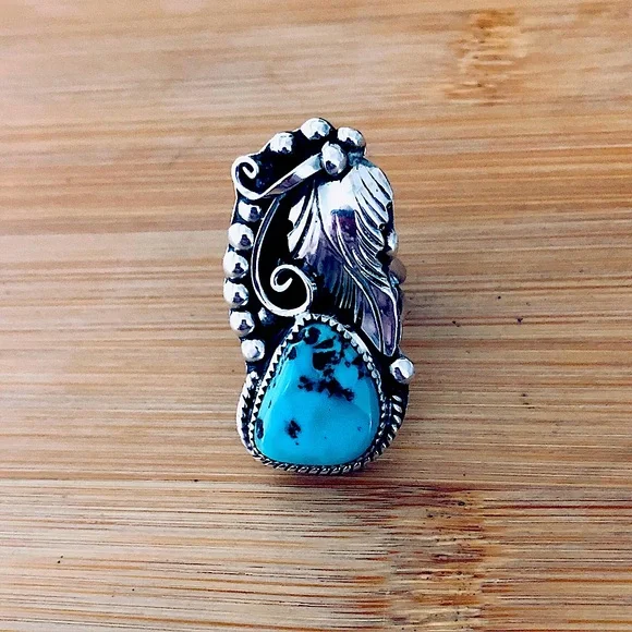 $184 Signed Vintage Navajo Estate Ring By Silver Ray Marked S. Ray STERLING - Picture 1 of 7